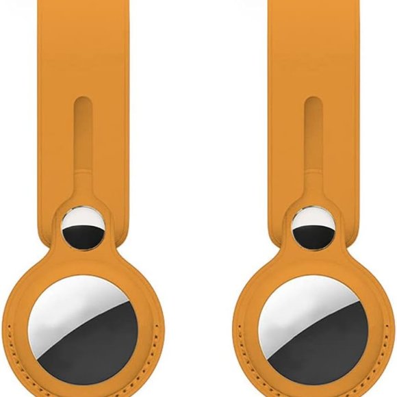 2-Pack Brown Leather for Loop Air Tag Holder, NEW Compatible with Apple Air Tag - Picture 6 of 6